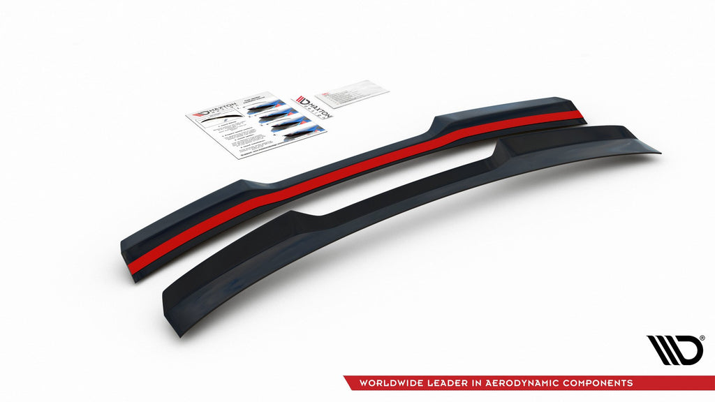 Maxton Design Spoiler CAP passend für VW Polo GTI / R-line Mk6 schwarz Hochglanz