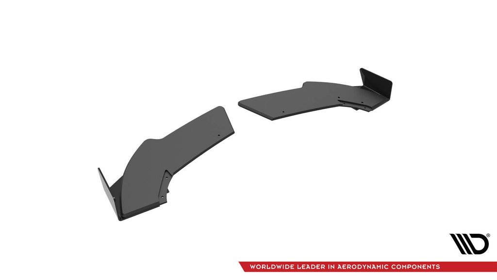Maxton Design Street Pro Heck Ansatz Flaps Diffusor + Flaps passend für Mercedes-Benz A 45 AMG W176 Facelift schwarz Hochglanz