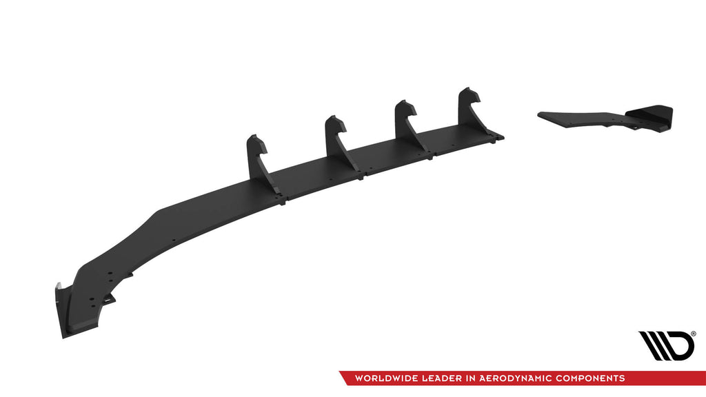 Maxton Design Street Pro Heckschürze + Flaps passend für VW Polo GTI Mk6 Facelift schwarz Hochglanz