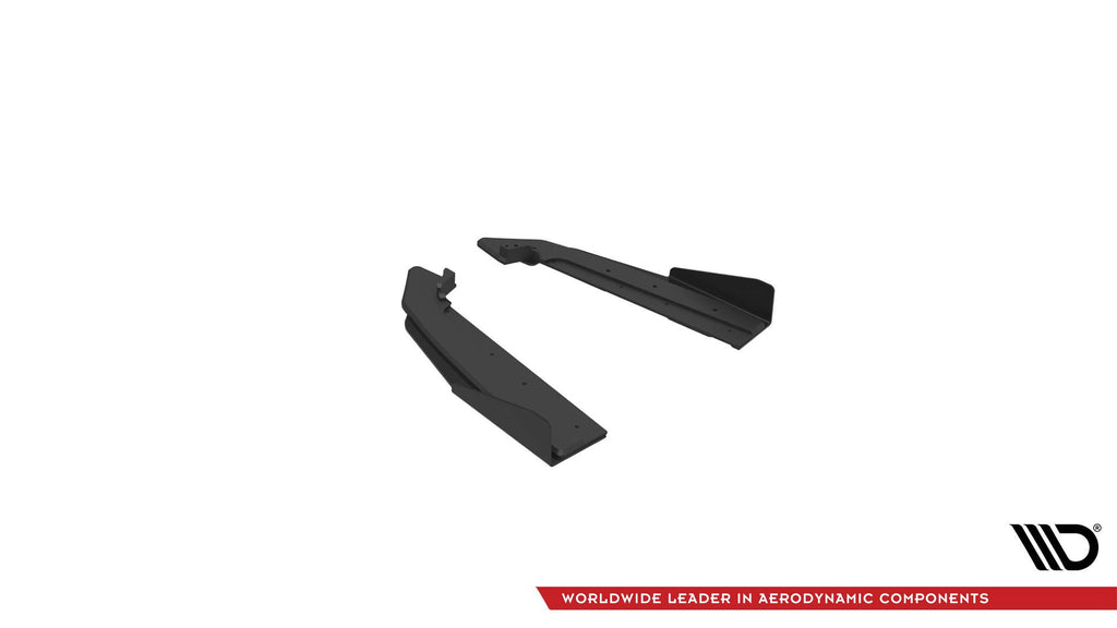 Maxton Design Street Pro Heck Ansatz Flaps Diffusor V.1 + Flaps passend für Ford Mustang GT Mk6 Facelift schwarz Hochglanz