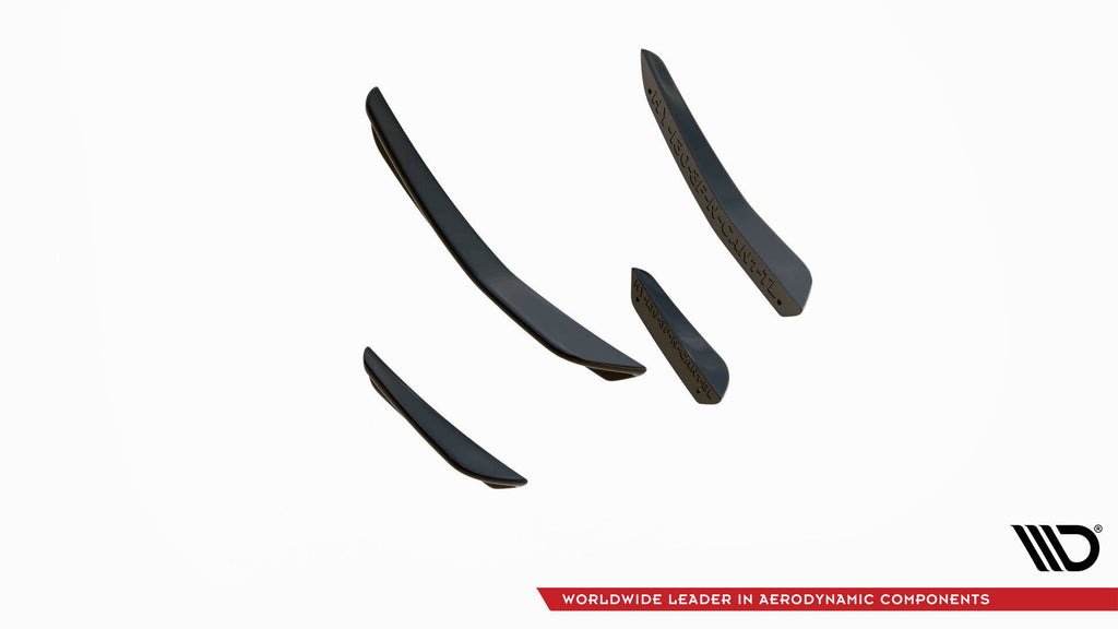 Maxton Design Stoßstangen Flaps Wings vorne Canards passend für Hyundai I30 N / I30 N-Line Hatchback/Fastback Mk3 Facelift