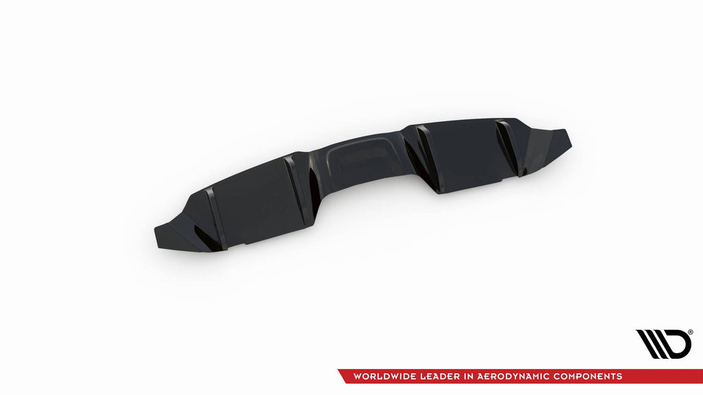 Maxton Design Diffusor Heck Ansatz für Ford Mustang Mk. 6 Facelift Carbon Look