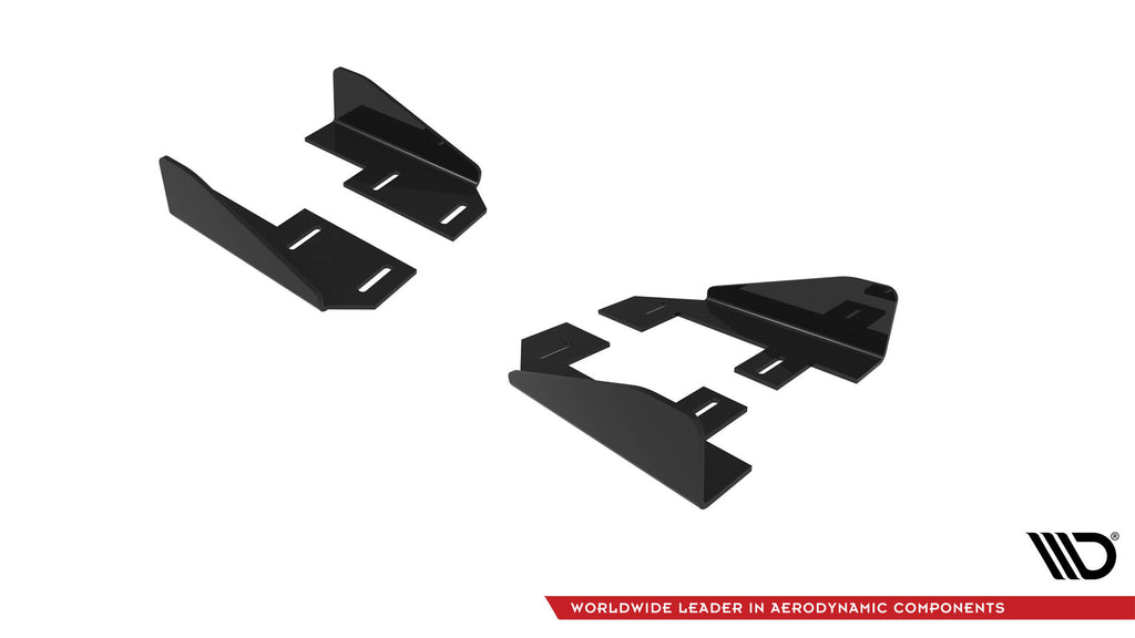 Maxton Design Seitenschweller Flaps passend für Audi A3 S-Line Limousine / S3 Limousine 8Y Facelift schwarz Hochglanz