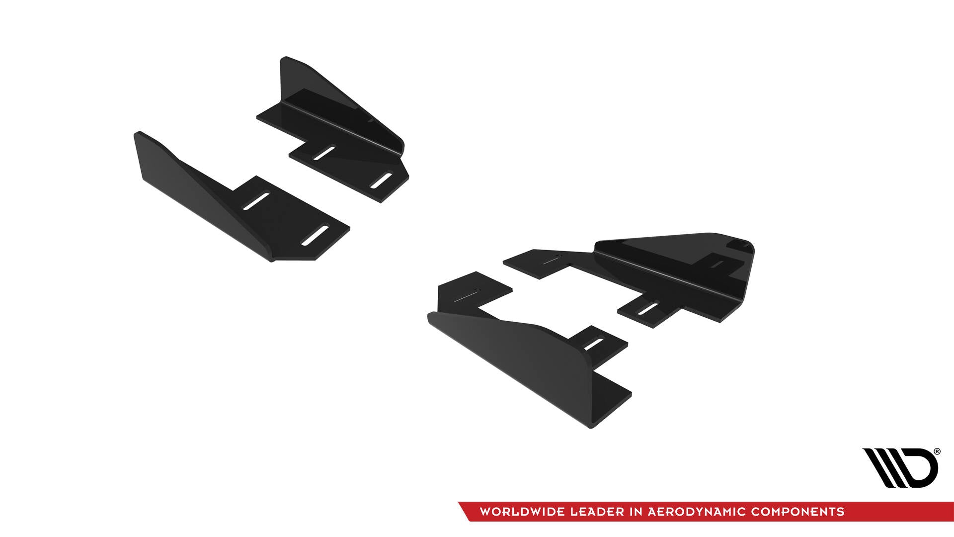 Maxton Design Seitenschweller Flaps passend für Audi A3 S-Line Limousine / S3 Limousine 8Y Facelift schwarz Hochglanz