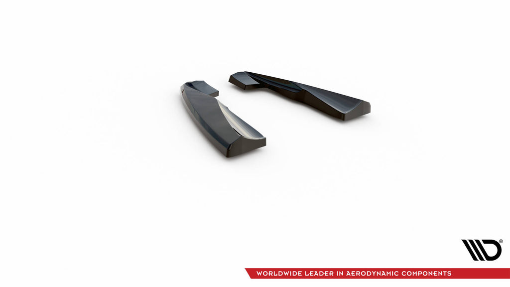 Maxton Design Heck Ansatz Flaps Diffusor passend für Volvo XC60 R-Design Mk1 Facelift schwarz Hochglanz
