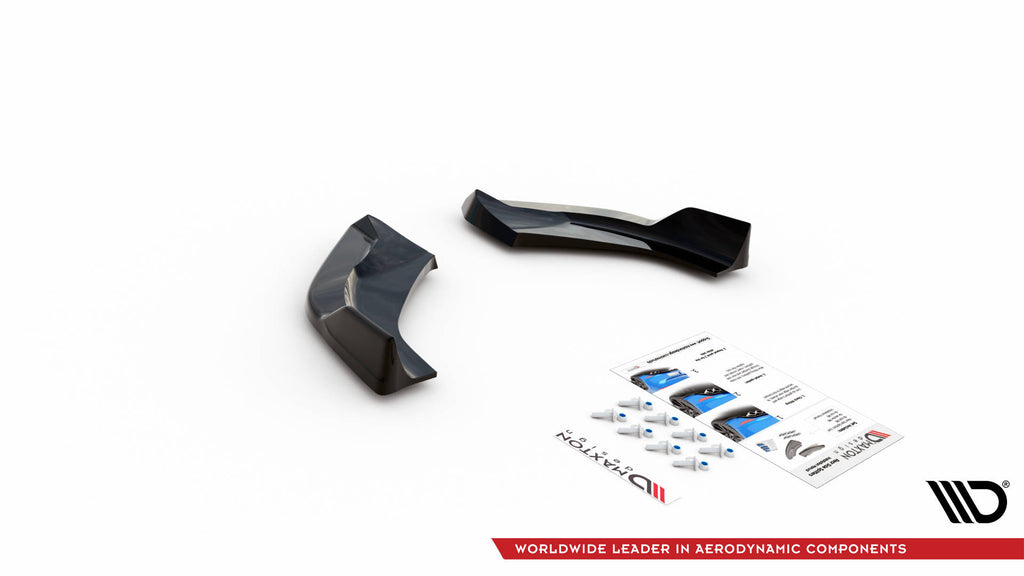 Maxton Design Heck Ansatz Flaps Diffusor V.3 passend für Hyundai I30 N Hatchback Mk3 Facelift schwarz Hochglanz