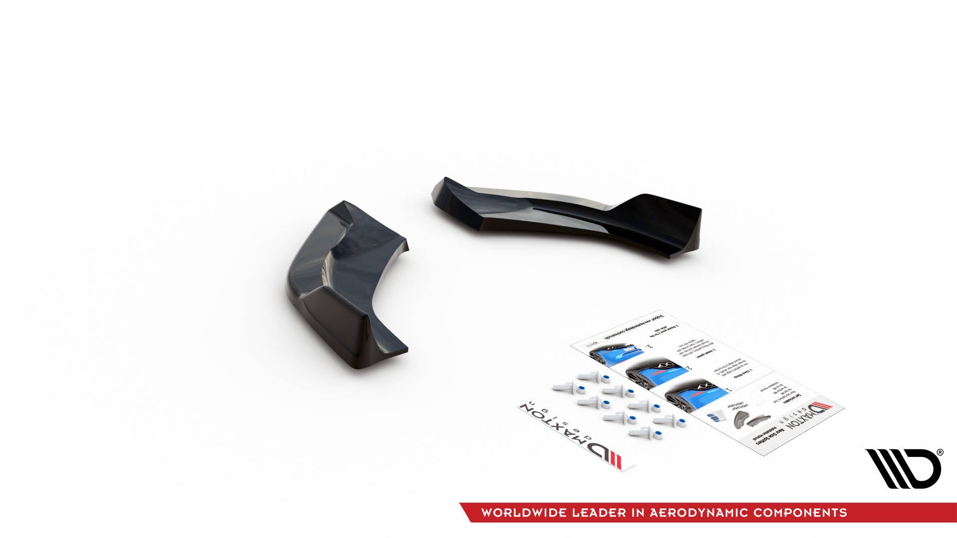 Maxton Design Heck Ansatz Flaps Diffusor V.3 passend für Hyundai I30 N Hatchback Mk3 Facelift schwarz Hochglanz