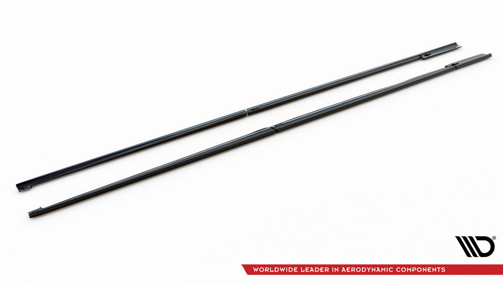 Maxton Design Street+ Seitenschweller Leisten passend für V.1 passend für Mercedes-Benz V-Klasse Extra Long AMG-Line W447 schwarz Hochglanz