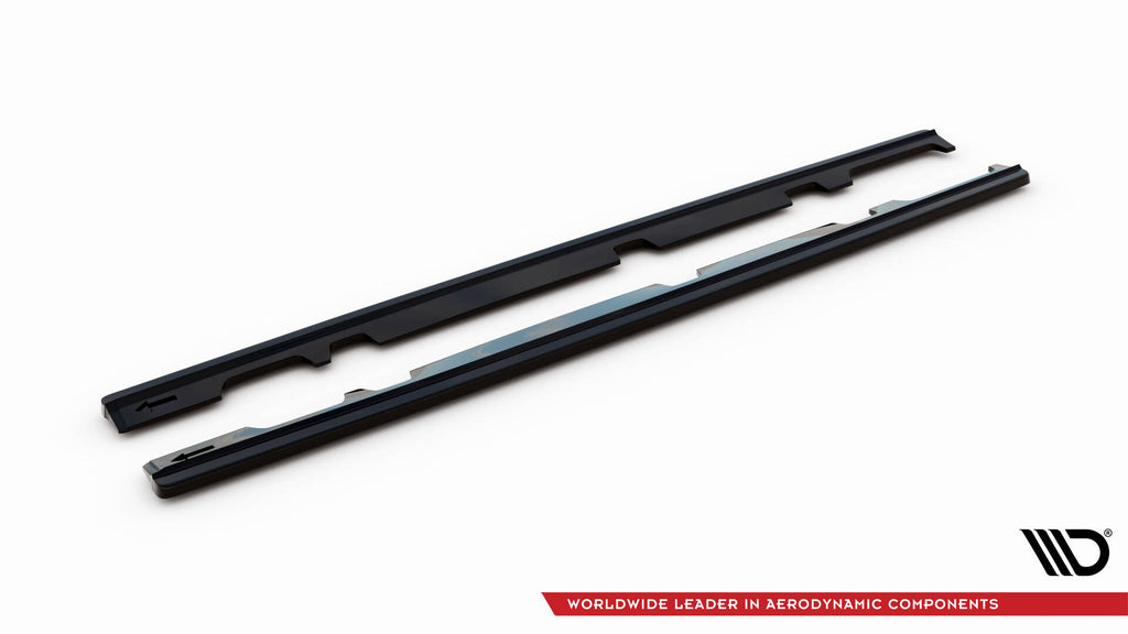 Maxton Design Street+ Seitenschweller Leisten passend für V.1 passend für Ford Fiesta ST / ST-Line Mk8 schwarz Hochglanz