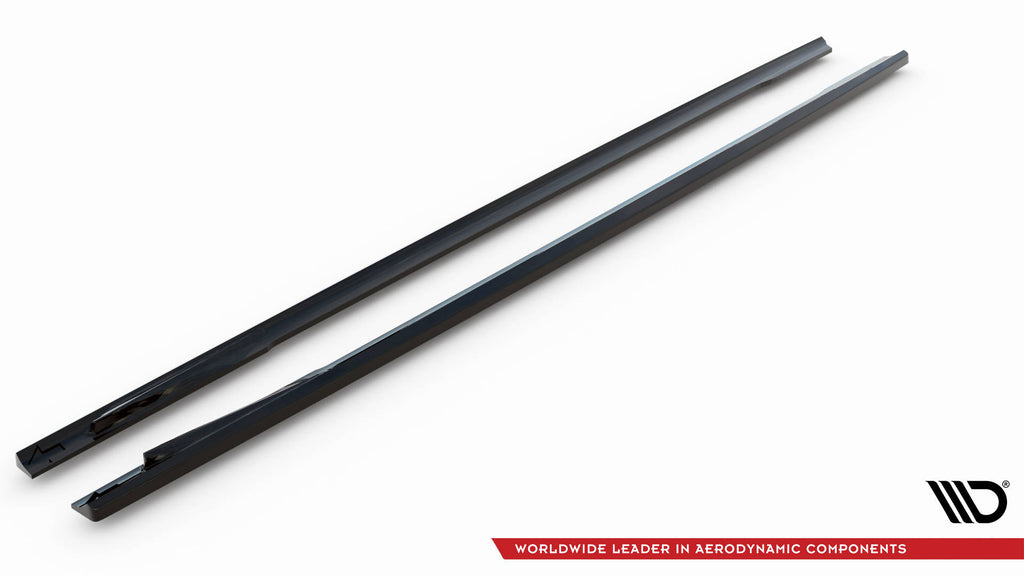 Maxton Design Street+ Seitenschweller Leisten V.2 passend für BMW i4 M-Paket G26 schwarz Hochglanz