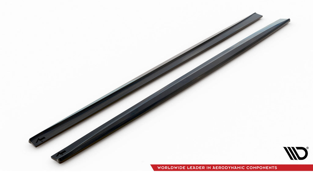 Maxton Design Street+ Seitenschweller Leisten passend für BMW 4er Coupe / Gran Coupe / Cabrio F32 / F36 / F33 schwarz Hochglanz