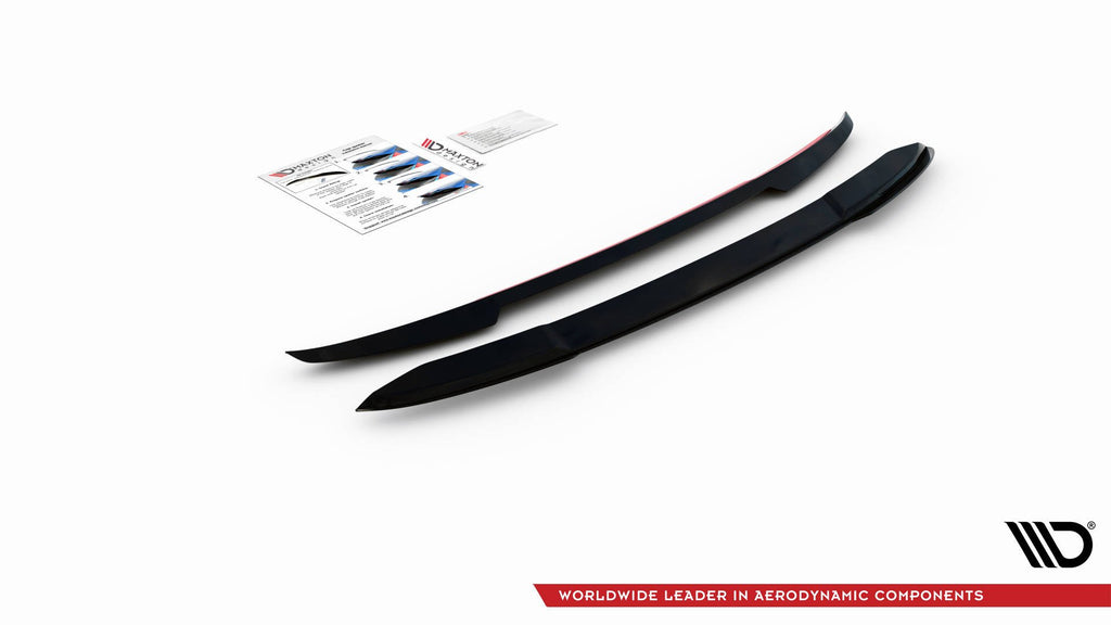 Maxton Design Spoiler CAP V.2 passend für Audi S4 / A4 S-Line Avant B9 schwarz Hochglanz