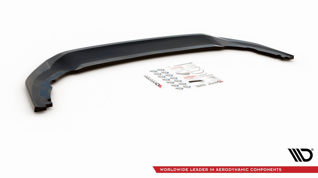 Maxton Design Street+ Spoilerlippe Front Ansatz V.3 passend für VW Golf GTI Clubsport Mk8 schwarz Hochglanz