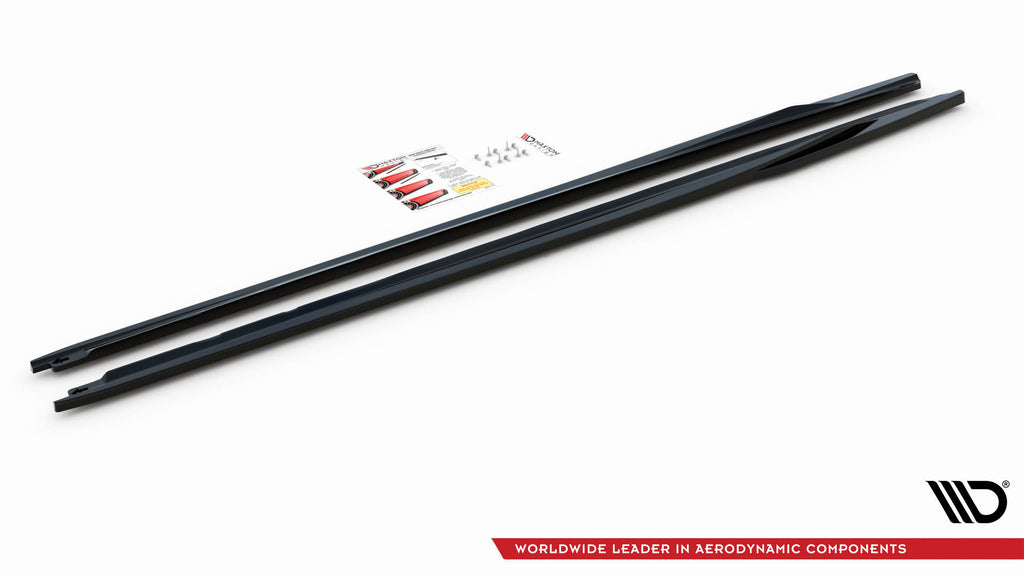 Maxton Design Street+ Seitenschweller Leisten passend für Audi A4 B9 schwarz Hochglanz