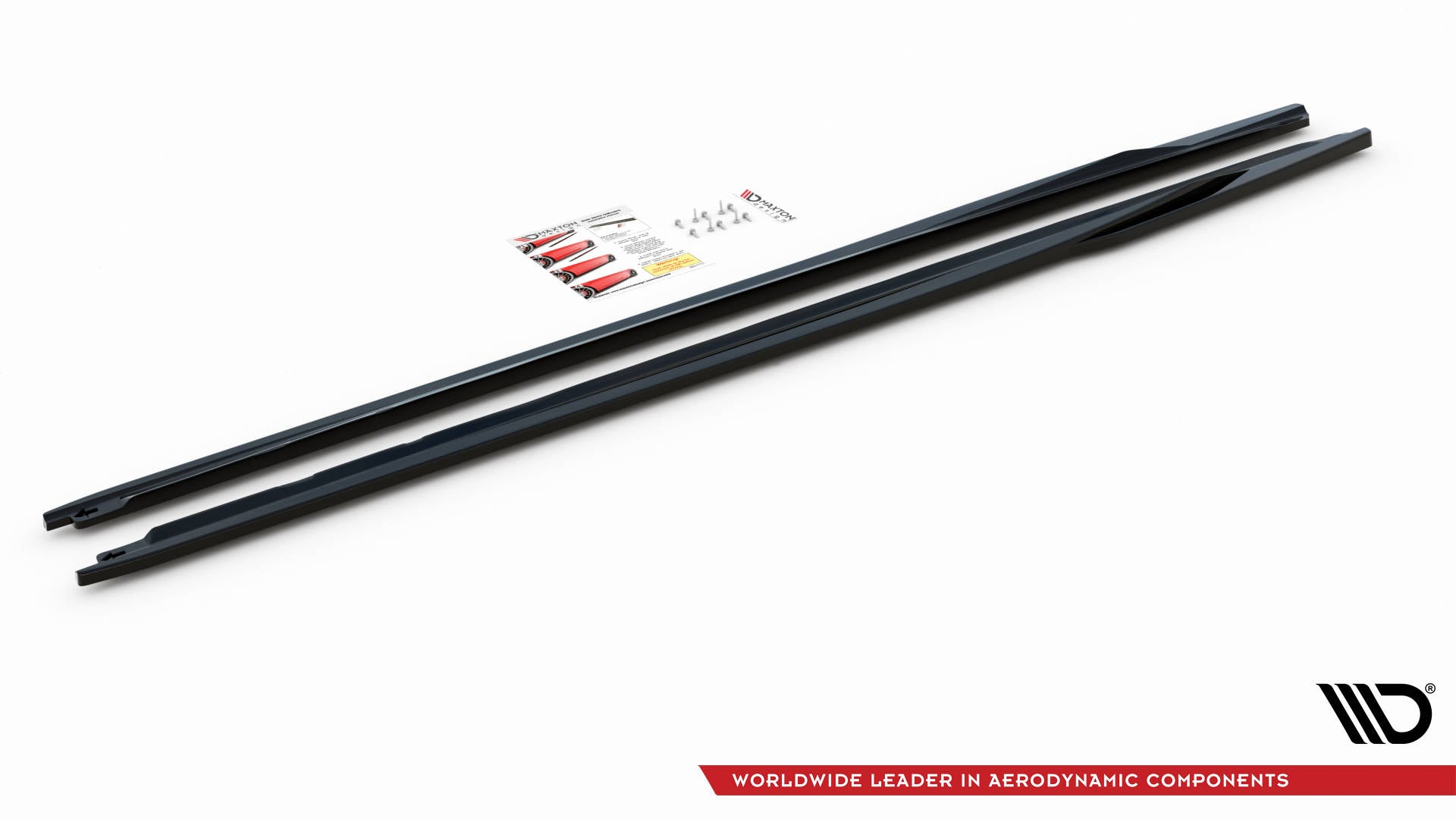 Maxton Design Street+ Seitenschweller Leisten passend für Audi A4 B9 schwarz Hochglanz