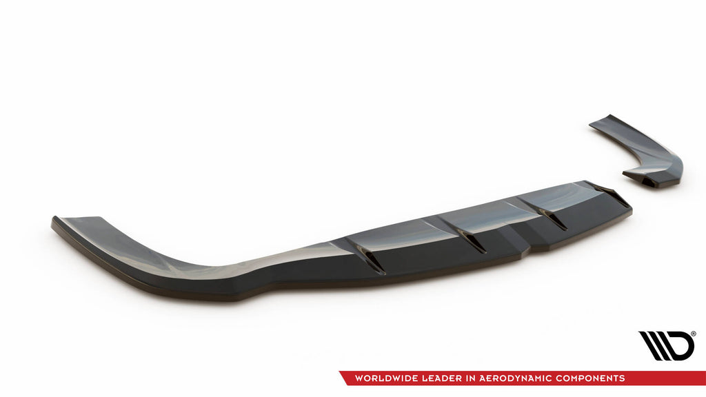 Maxton Design Heck Ansatz Flaps Diffusor passend für Hyundai I30 Fastback N-Line Mk3 Facelift schwarz Hochglanz