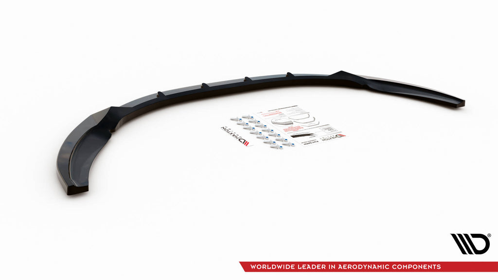 Maxton Design Street+ Spoilerlippe Front Ansatz passend für Ford C-Max Mk2 schwarz Hochglanz