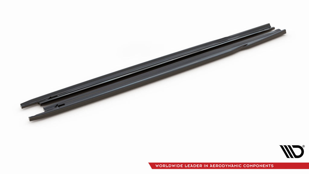 Maxton Design Street+ Seitenschweller Leisten passend für V.1 passend für Skoda Octavia RS Liftback / Combi Mk4 Facelift schwarz Hochglanz
