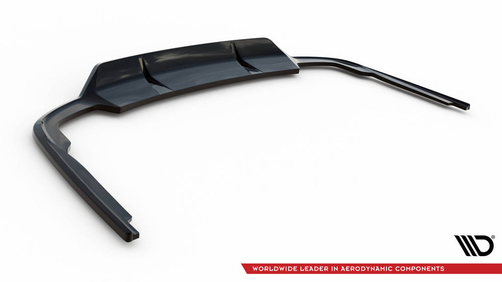 Maxton Design Street+ Mittlerer Diffusor RACE passend für Audi A8 S-Line D5 schwarz Hochglanz