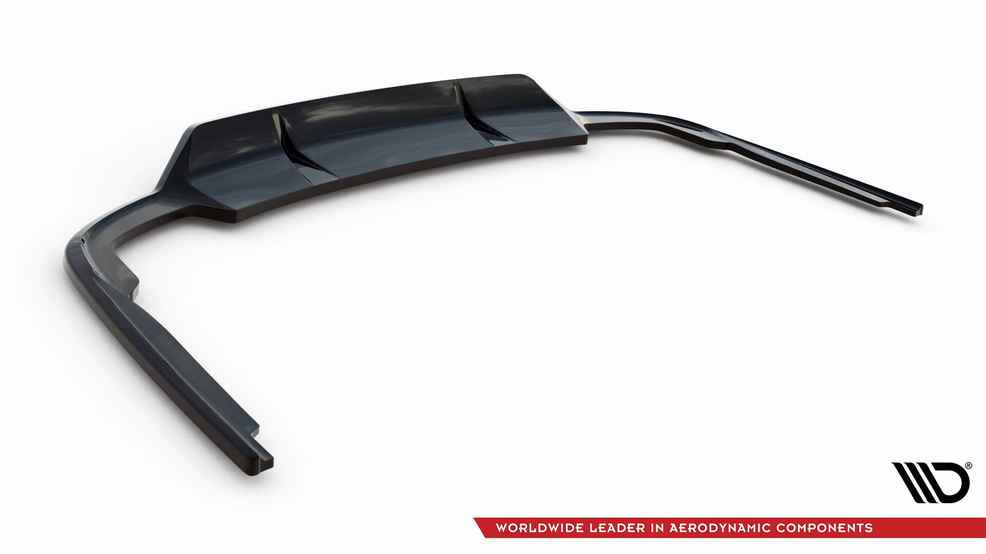 Maxton Design Street+ Mittlerer Diffusor RACE passend für Audi A8 S-Line D5 schwarz Hochglanz