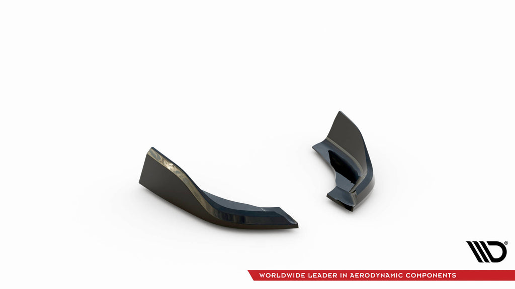 Maxton Design Heck Ansatz Flaps Diffusor V.6 passend für (Für heckansatz v.3) BMW 1er M-Paket / M135i / 128ti F40 schwarz Hochglanz