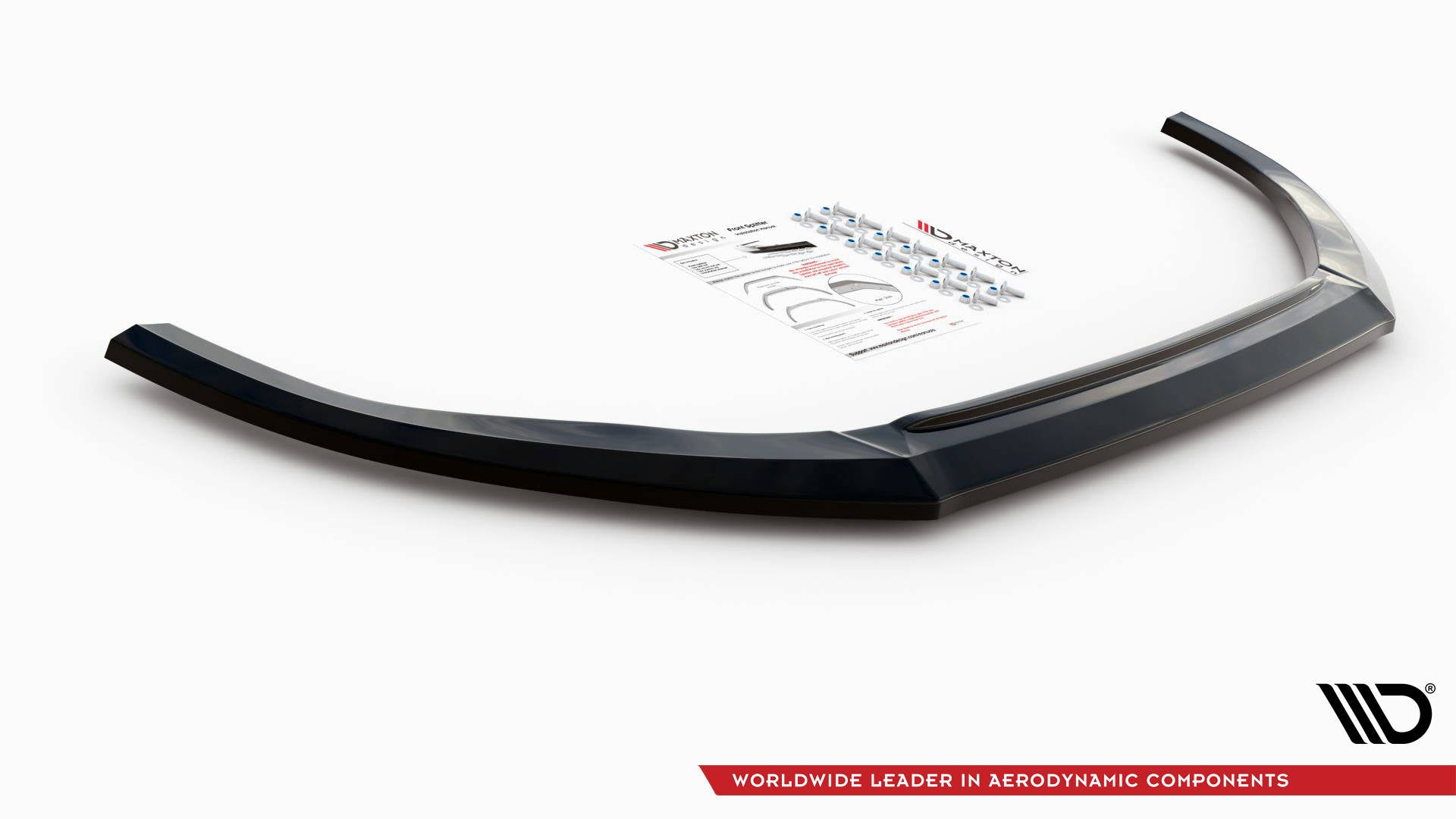 Maxton Design Front diffusor V.1 Audi S3 / A3 S-Line 8V Limousine / Cabrio schwarz Hochglanz für Audi A3