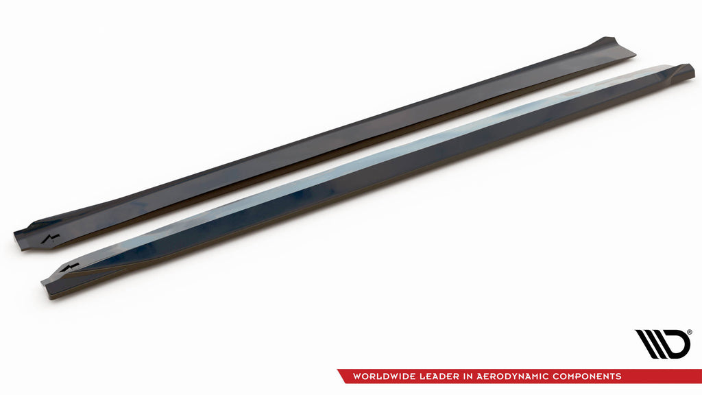 Maxton Design Street+ Seitenschweller Leisten passend für Volvo XC90 R-Design Mk2 / Mk2 Facelift schwarz Hochglanz
