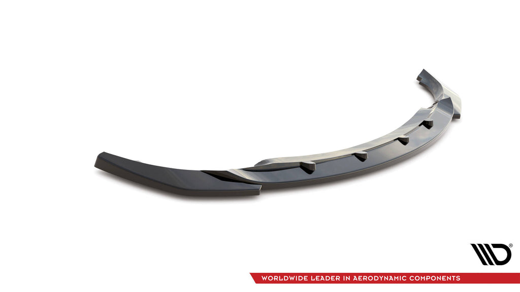 Maxton Design Street+ Spoilerlippe Front Ansatz V.1 passend für BMW 3er Coupe E46 schwarz Hochglanz