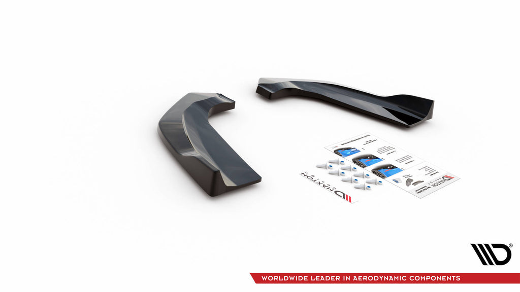 Maxton Design Heck Ansatz Flaps Diffusor passend für Ford Escape ST-Line Mk3 schwarz Hochglanz