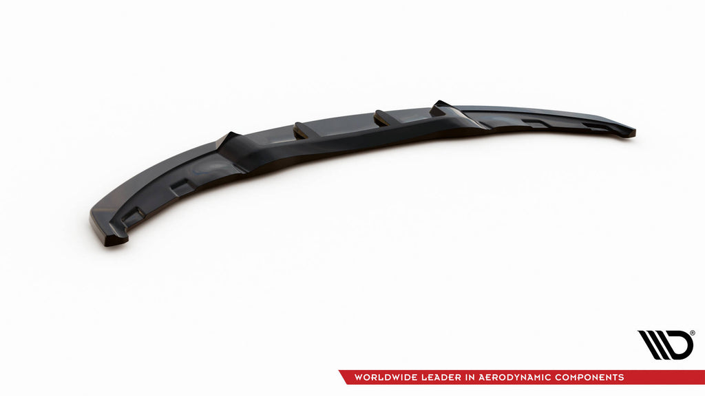 Maxton Design Street+ Spoilerlippe Front Ansatz V.3 passend für BMW 1er E81 Facelift schwarz Hochglanz