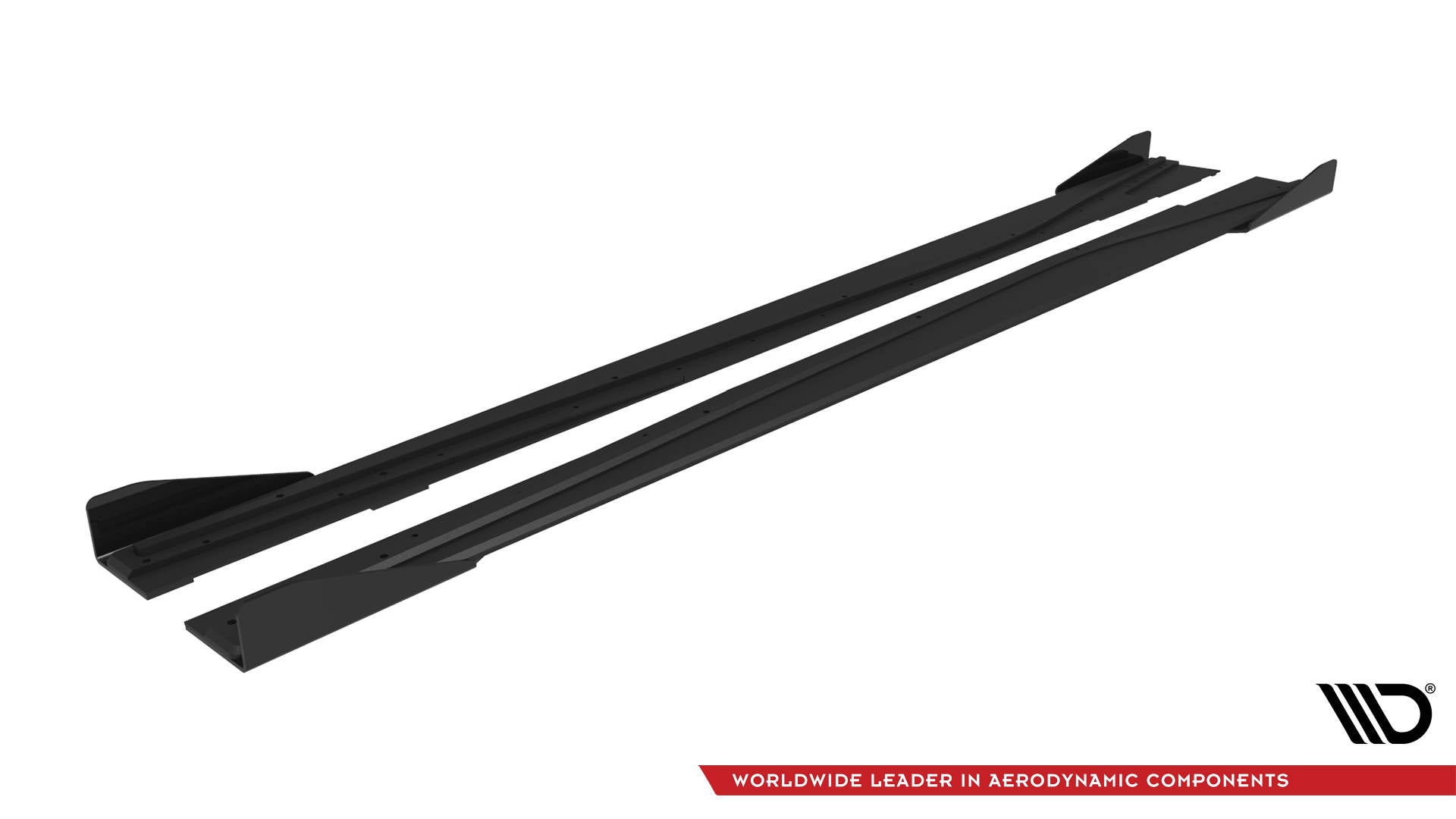Maxton Design Street Pro Street+ Seitenschweller Leisten + Flaps passend für Mercedes-Benz A AMG-Line W176 Facelift schwarz Hochglanz