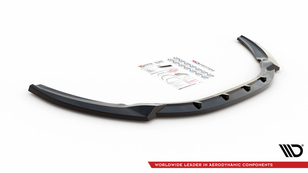 Maxton Design Street+ Spoilerlippe Front Ansatz passend für Ford C-Max Mk2 schwarz Hochglanz