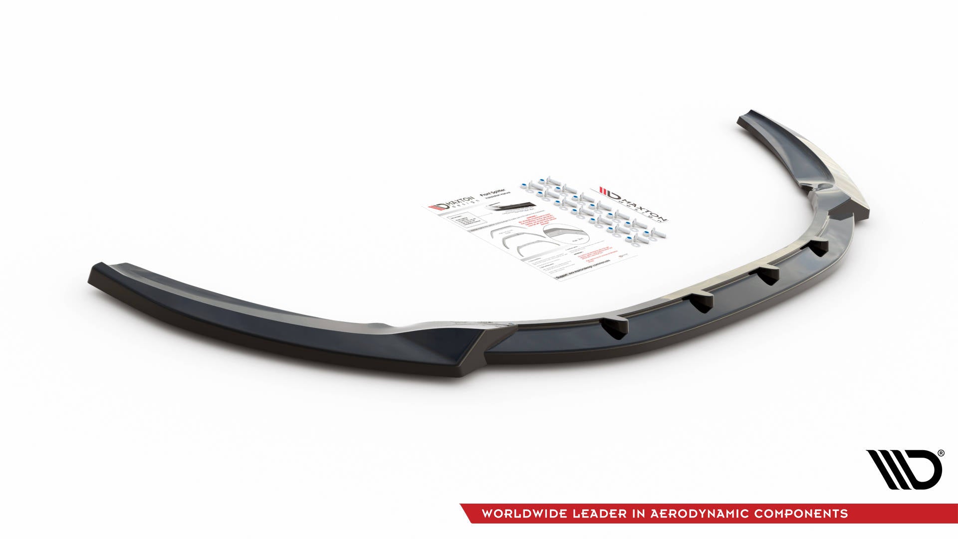 Maxton Design Street+ Spoilerlippe Front Ansatz passend für Ford C-Max Mk2 schwarz Hochglanz