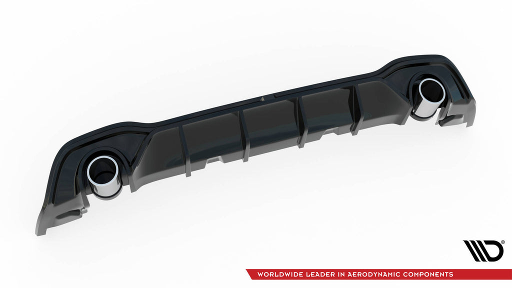 Maxton Design Diffusor Heck Ansatz + Endrohre für VW Golf GTE / R-Line Mk8 / Mk8 Facelift