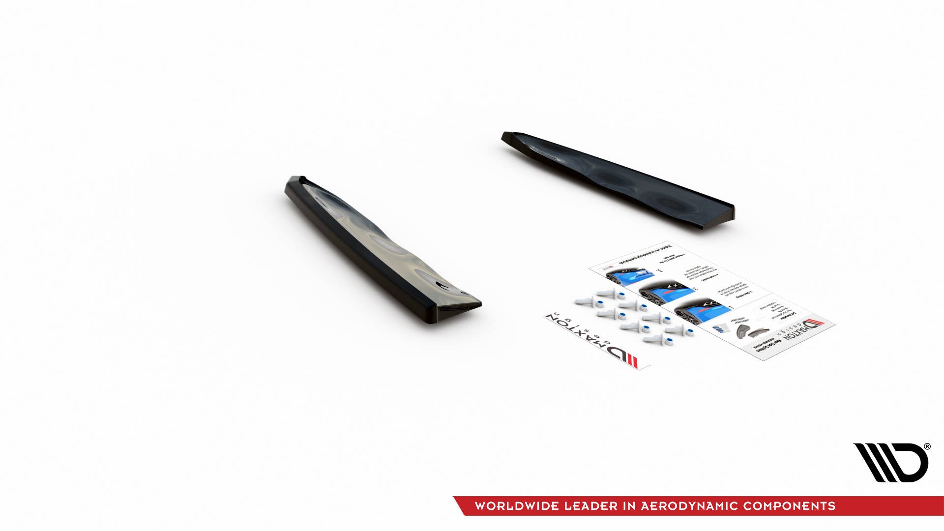 Maxton Design Heck Ansatz Flaps Diffusor passend für BMW X5M F95 / F95 Facelift schwarz Hochglanz