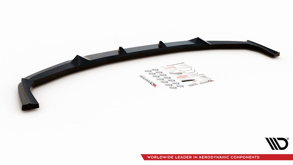 Maxton Design Street+ Spoilerlippe Front Ansatz V.2 passend für BMW X5M F95 schwarz Hochglanz