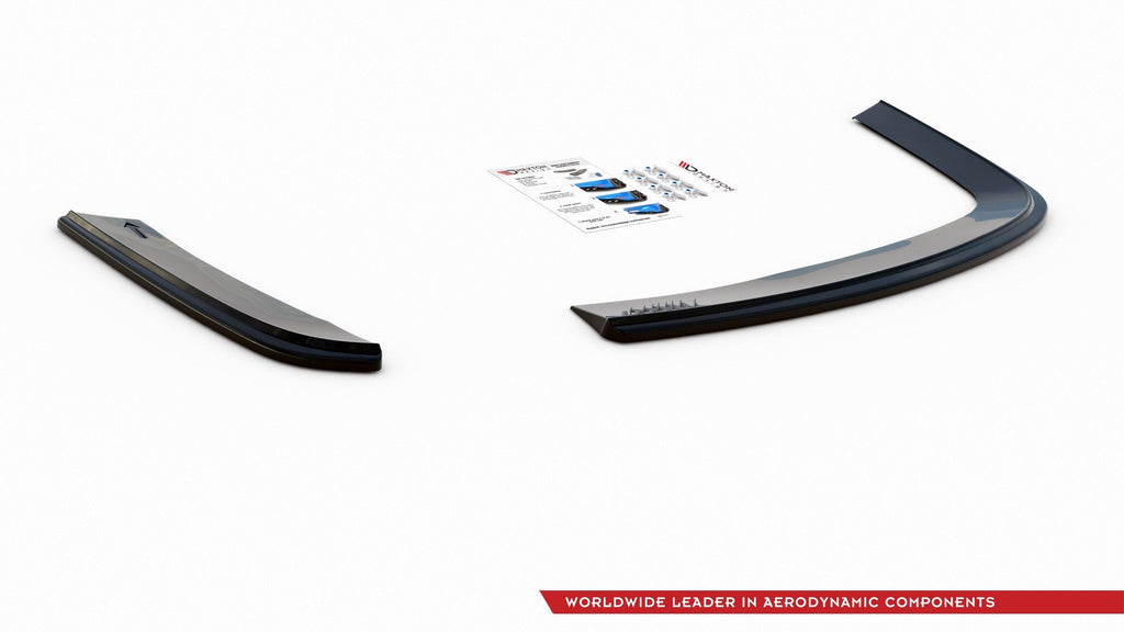 Maxton Design Heck Ansatz Flaps Diffusor passend für VOLKSWAGEN JETTA MK6 SEDAN vor Facelift schwarz Hochglanz