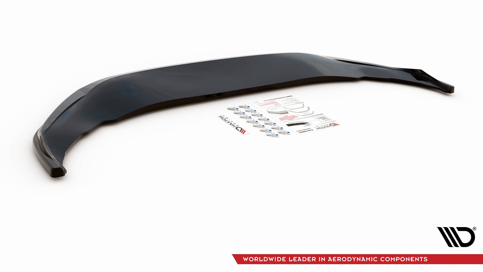 Maxton Design Street+ Spoilerlippe Front Ansatz V.3 passend für VW Arteon R Limousine / Shooting Brake Mk1 Facelift schwarz Hochglanz
