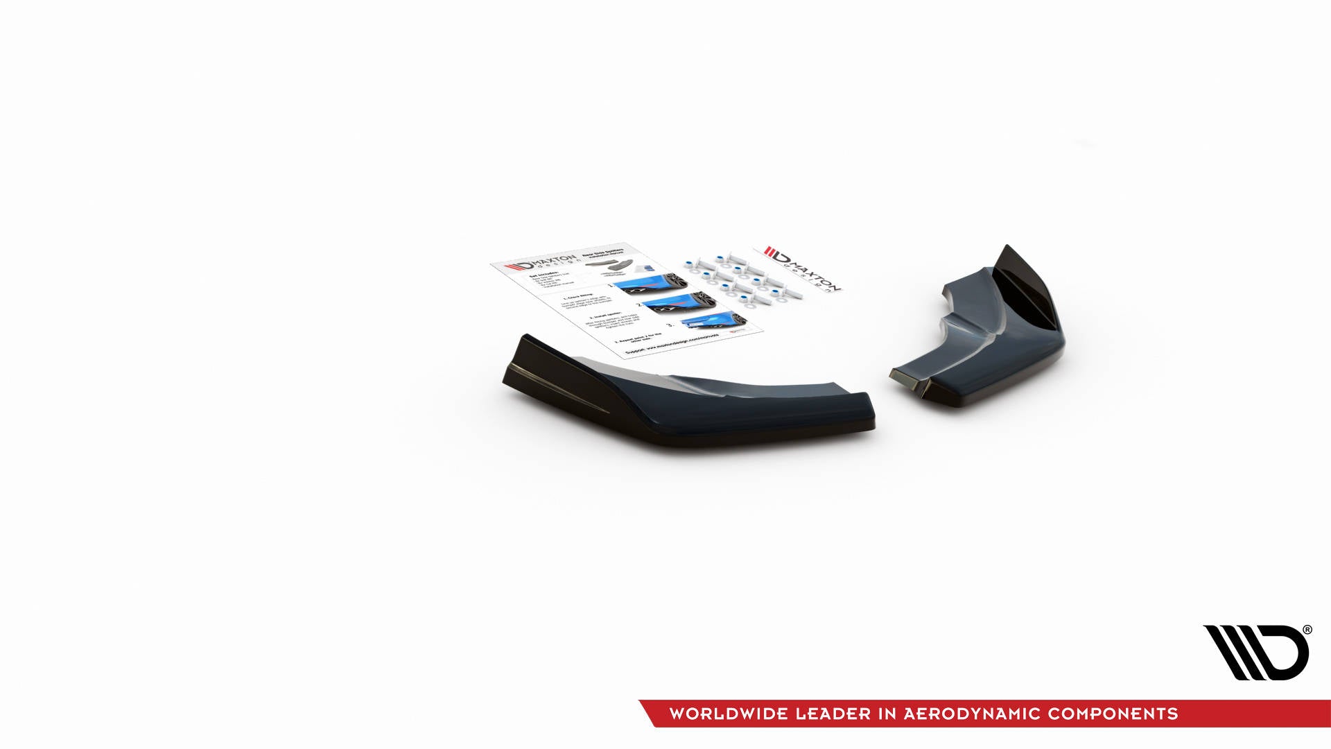 Maxton Design Heck Ansatz Flaps Diffusor V.1 passend für Mercedes-Benz A W176 schwarz Hochglanz