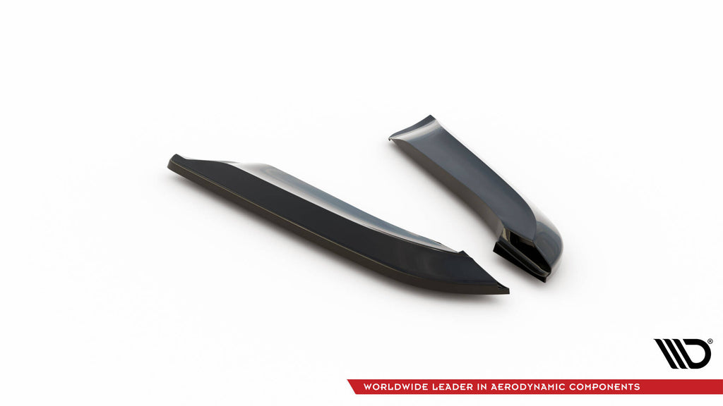 Maxton Design Heck Ansatz Flaps Diffusor V.2 passend für Audi RS4 Limousine B7 schwarz Hochglanz