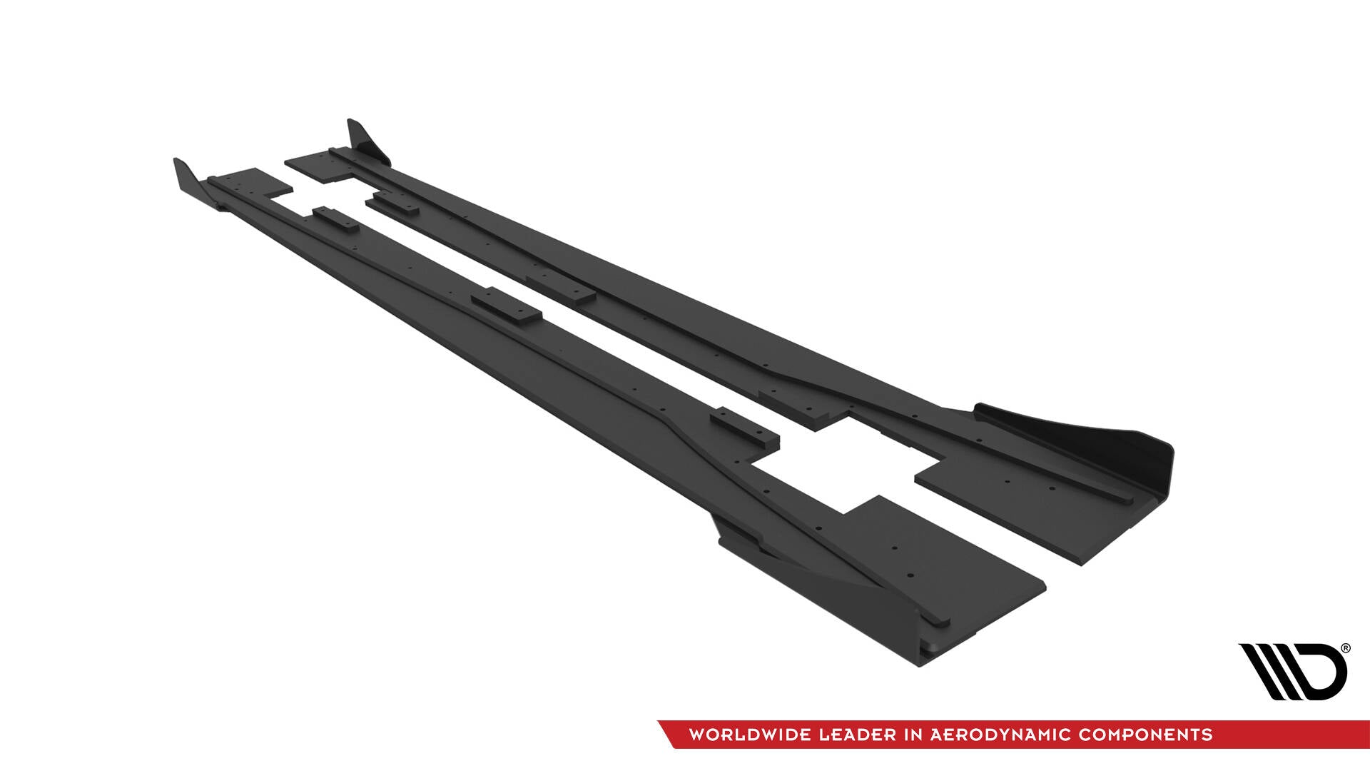 Maxton Design Street Pro Street+ Seitenschweller Leisten + Flaps passend für Mercedes-Benz A 45 AMG W176 Facelift schwarz Hochglanz