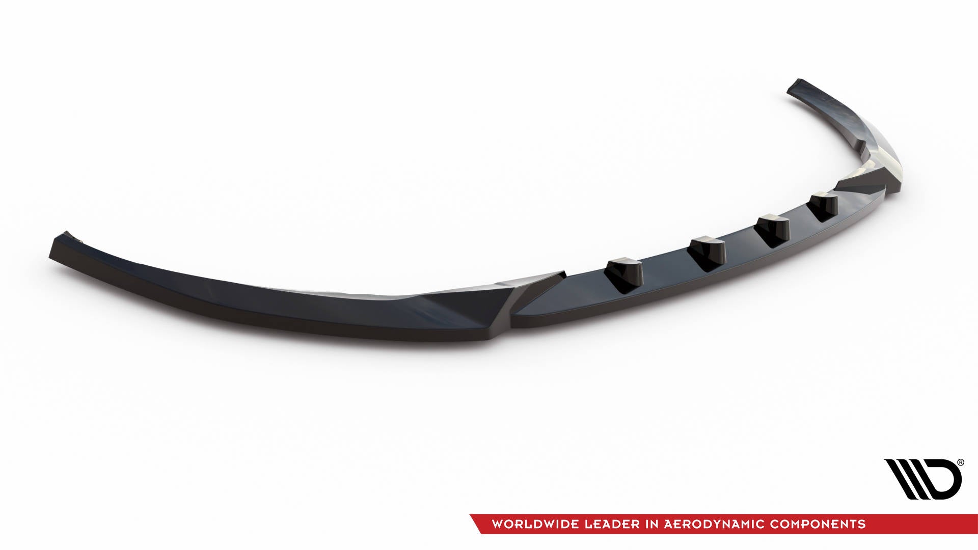 Maxton Design Street+ Spoilerlippe Front Ansatz V.2 passend für Mercedes-Benz C AMG Line Limousine / Coupe / Kombi W205 / C205 / S205 Facelift schwarz Hochglanz