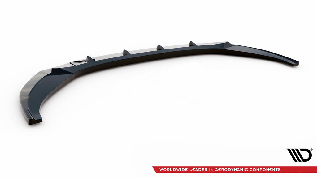 Maxton Design Street+ Spoilerlippe Front Ansatz V.1 passend für Audi A6 C8 schwarz Hochglanz