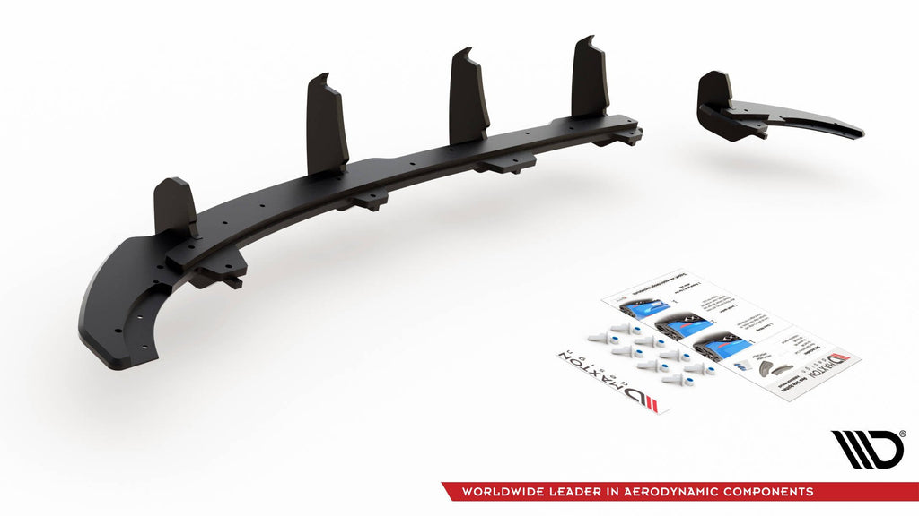 Maxton Design Robuste Racing Diffusor Heck Ansatz passend für VW Polo GTI Mk6