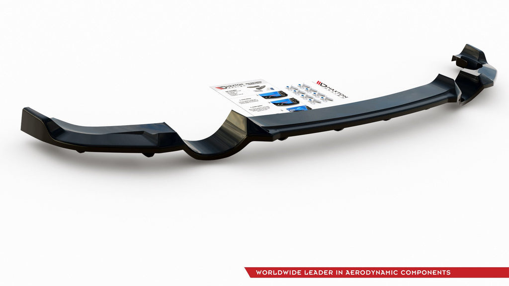 Maxton Design Street+ Mittlerer Diffusor RACE passend für Hyundai I30 N Mk3 Hatchback schwarz Hochglanz