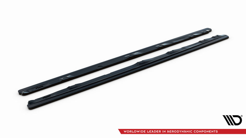Maxton Design Street+ Seitenschweller Leisten passend für V.1 passend für Audi A6 C7 schwarz Hochglanz