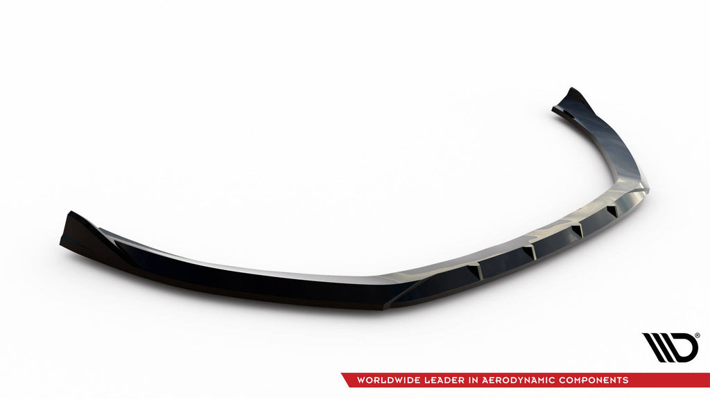 Maxton Design Street+ Spoilerlippe Front Ansatz V.1 passend für Audi A3 Limousine 8V schwarz Hochglanz