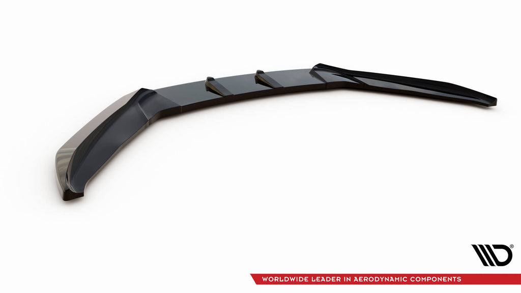 Maxton Design Street+ Spoilerlippe Front Ansatz V.3 passend für VW Scirocco Mk3 schwarz Hochglanz