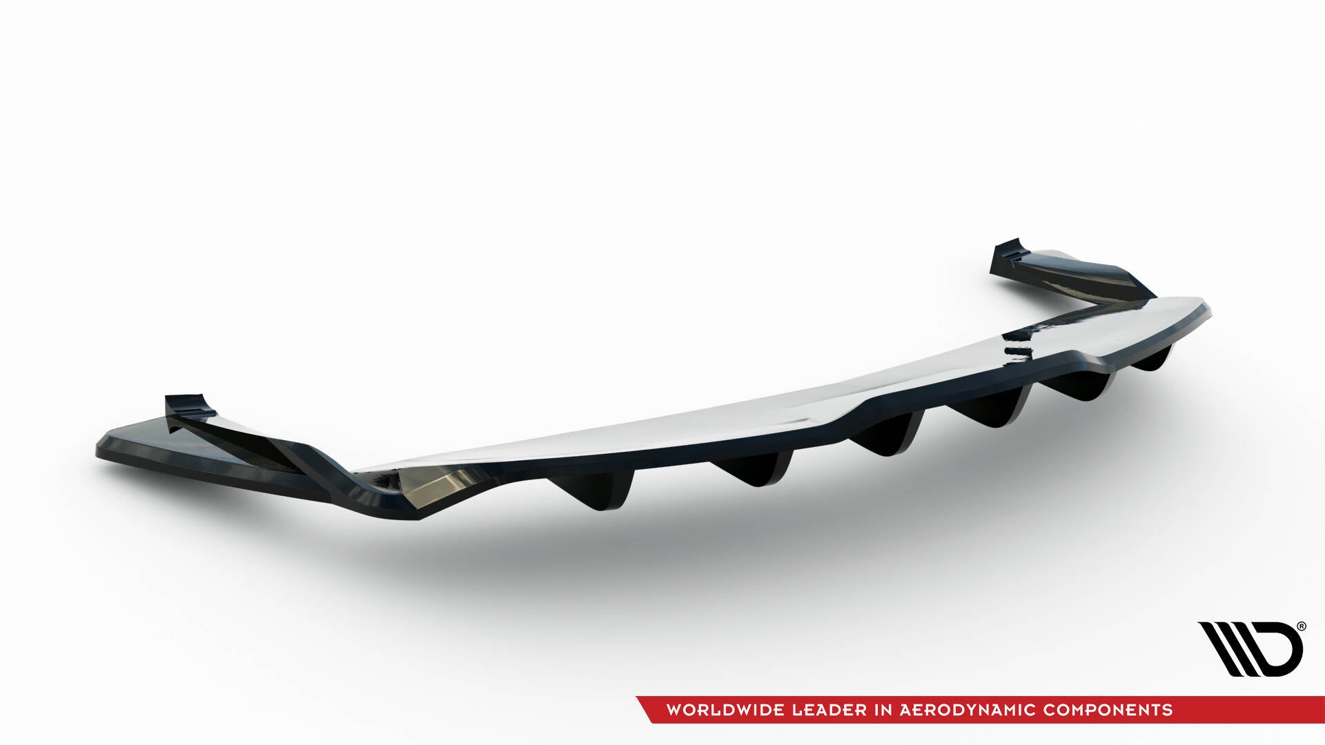 Maxton Design Street+ Mittlerer Diffusor RACE V.2 passend für Tesla Model S Plaid Mk1 Facelift schwarz Hochglanz