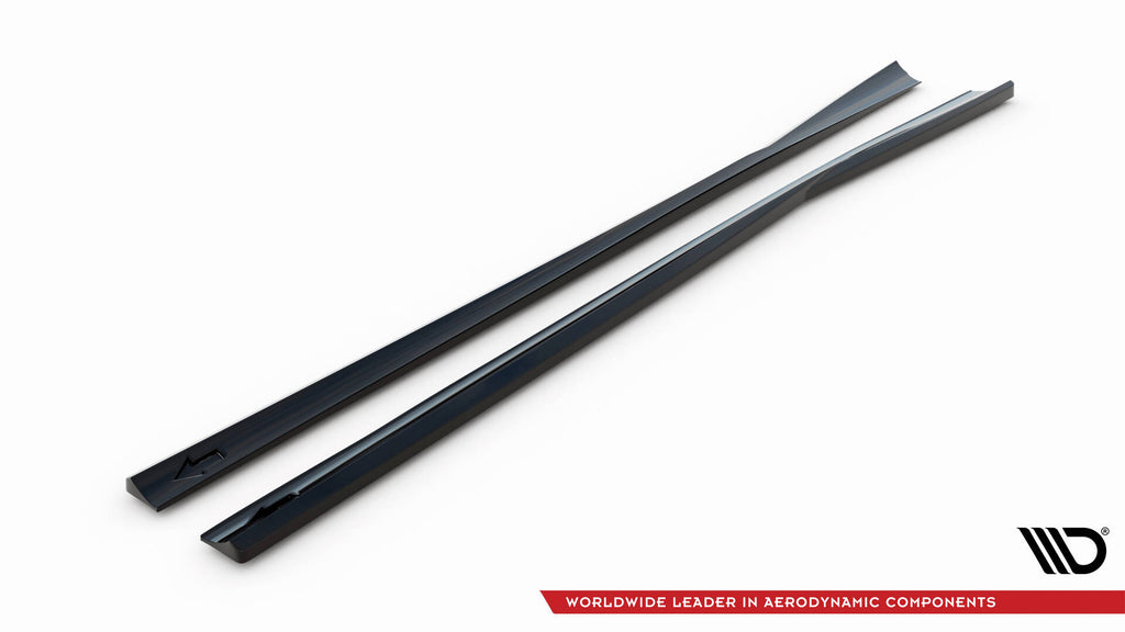 Maxton Design Street+ Seitenschweller Leisten passend für Mercedes-Benz E 55 AMG W211 schwarz Hochglanz